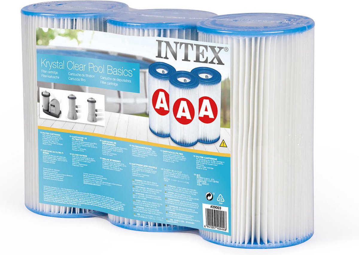 Intex Filter Cartridge A - navulling - 3 stuks
