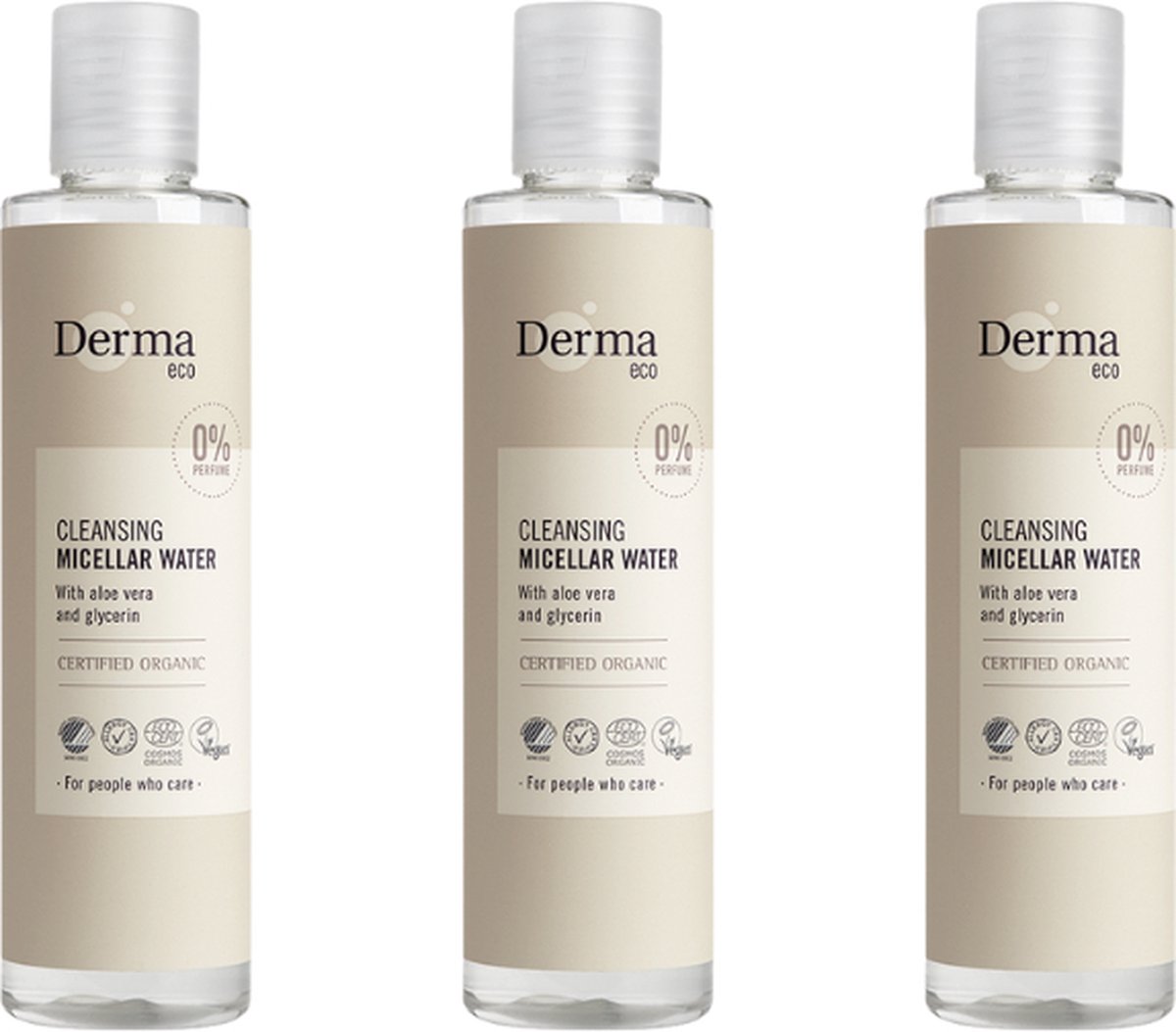 Derma Eco Micellair reinigingswater - 3 x 200 ML -parfumvrij