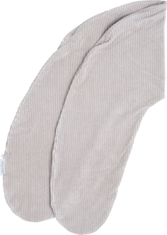 Voedingskussen - Baby's Only Voedingskussenhoes - Zwangerschapskussen hoes - Zijslaapkussen hoes Sense - Kiezelgrijs - 160 cm