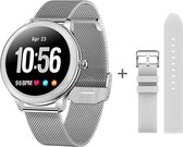 Darenci Smartwatch Flair Pro  - Smartwatch dames -Smartwatch heren -Activity Tracker- Touchscreen -Bluetooth bellen -Met extra bandje -Horloge -Stappenteller -Bloeddrukmeter -Verbrande calorieën -Zuurstofmeter -Spatwaterdicht -Zilver/Grijs
