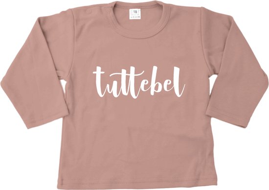 Baby longsleeve - Tuttebel - Roze - Maat 68 - Cadeau - T-shirt met lange mouw - Babykleding