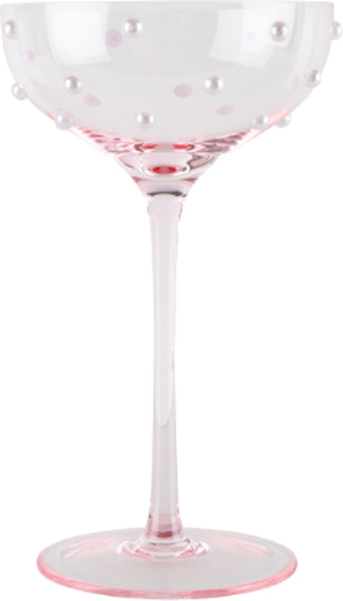 Lepelclub - Cocktail Glazen - Cocktailset - Roze met parels