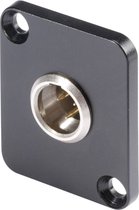 Hicon HI-XMDM5 XLR-connector Flensstekker, contacten recht Aantal polen: 5 Zwart 1 stuk(s)
