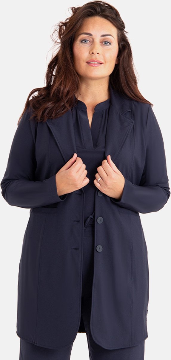 Blauwe Blazer van Je m'appelle - Dames - Travelstof - Maat M - 6 maten beschikbaar