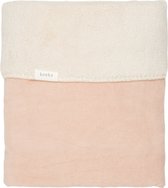 Koeka baby dekentje voor wieg Oddi - corduroy met teddy - roze - 75x100 cm