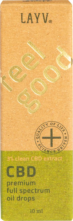 LAYV® CBD Olie 3% [300 mg] Full Spectrum Druppels - Natuurlijk Extract met Terpenen - Milde Smaak - Vegan - Hennep Olie