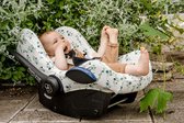 Maxi Cosi hoes Cabriofix Pebble Citi en meer - Autostoelhoes Groep 0 - Universeel - Baby Cadeau - Combineer met bijpassende Wallabiezzz Zonnekap Gordelbeschermer en Speendoekje - Perfect fit - Mintgroen