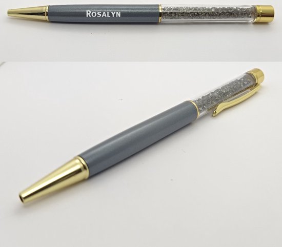 Stylo Avec Diamants Et Gravure De Nom - Rosalyn