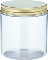 Pot 250 ml avec couvercle doré 10 pièces - vide - rechargeable - cosmétique