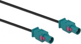 Fakra Z (m) - Fakra Z (m) antenne kabel - RG174 - 50 Ohm / zwart - 0,15 meter