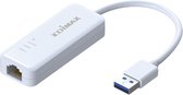 Edimax EU-4306 USB-A naar RJ45 Gigabit Ethernet LAN adapter - USB3.0 - CAT6 / wit - 0,10 meter