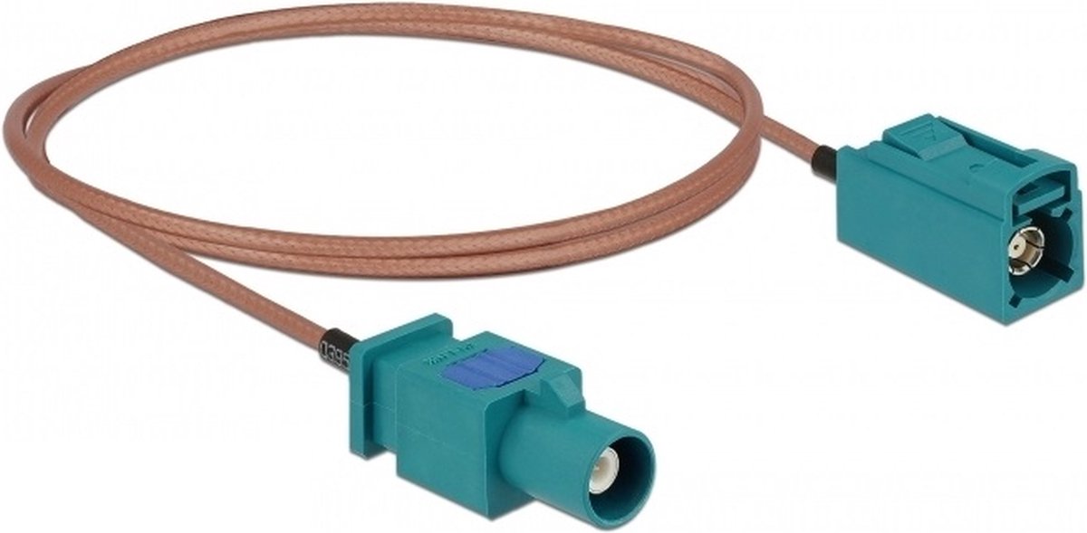 Fakra Z (m) - Fakra Z (v) antenne verlengkabel - RG316 - 50 Ohm / transparant - 1 meter