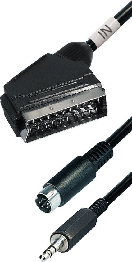 S-VHS en 3,5mm Jack (m) naar Scart (m) kabel / zwart - 15 meter | bol.com