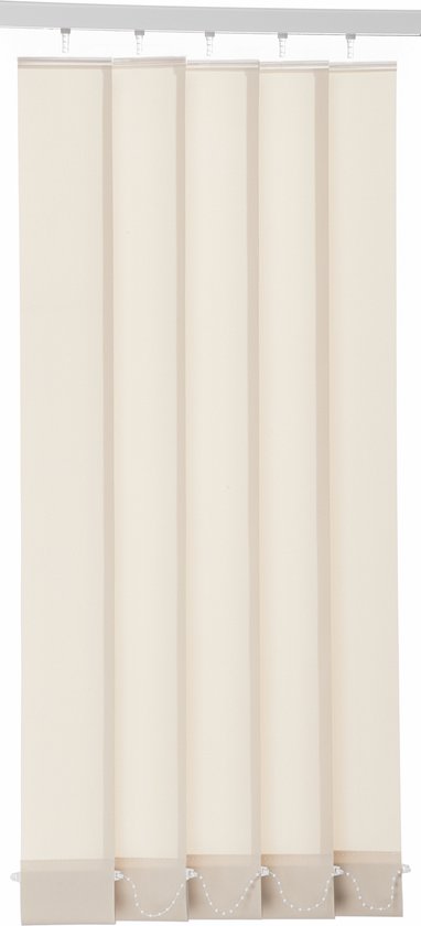 probath Vervangende lamellen, 8 kleuren, 250 cm lang, individueel in te korten, vervangbare lamellengordijn (zand/crème, set van 20