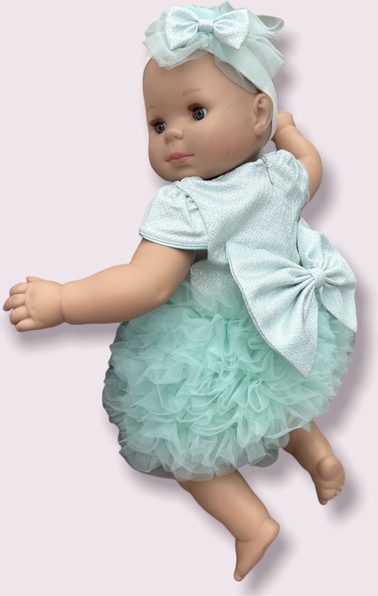 Baby jurk set 50/56 mint groen