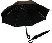 Bol.com Paraplu zwart 125cm 8 banen aanbieding