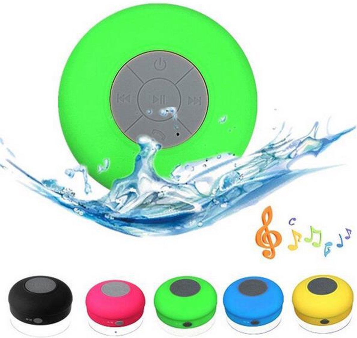 IGOODS Waterdichte Bluetooth Speaker - met Zuignap - Ingebouwde microfoon - Bluetooth 3.0 - Badkamer & Douche Speaker - Groen