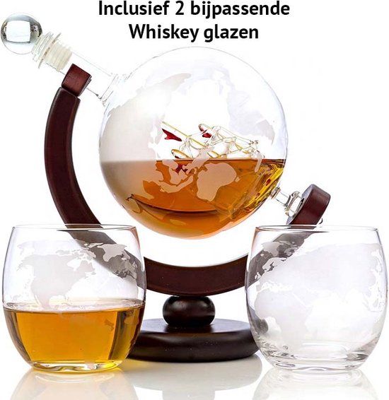 Achat Coffret cadeau Globe Decanter avec verres, pierres à whisky
