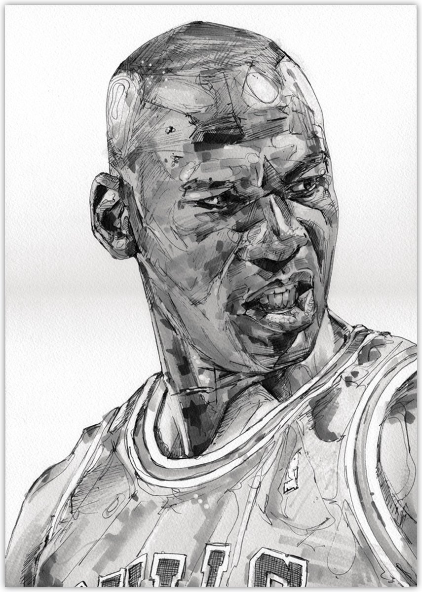Passionforart.eu Michael Jordan - canvas - 70 x 50 cm full colour