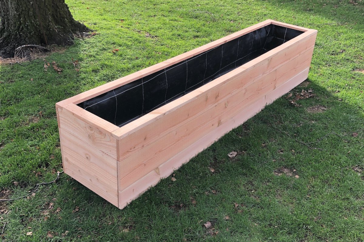 Rockwood® Plantenbak Douglas 2.50m Gratis, Kant en klaar gemonteerd