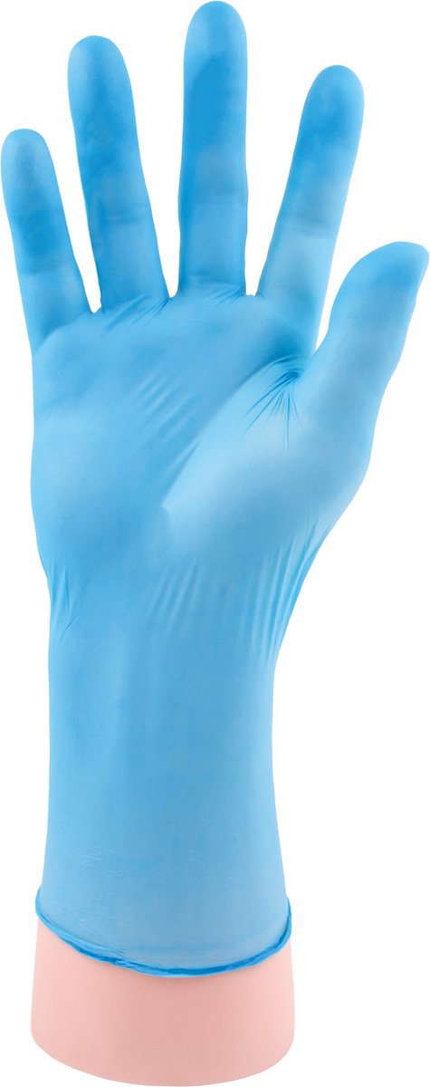 Gants nitrile jetables bleu, paquet de 100 - Taille 8 (M)