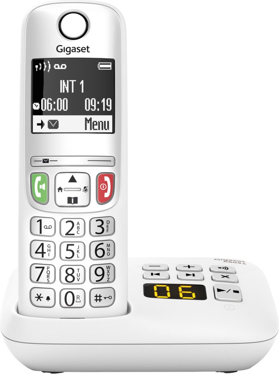 Gigaset A270A téléphone DECT sans fil avec répondeur intégré, noir