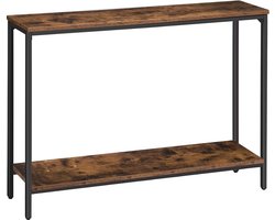 Consoletafel - smalle bijzettafel - gang tafel - banktafel met plank - 120  x 22 x 75 cm | bol.com