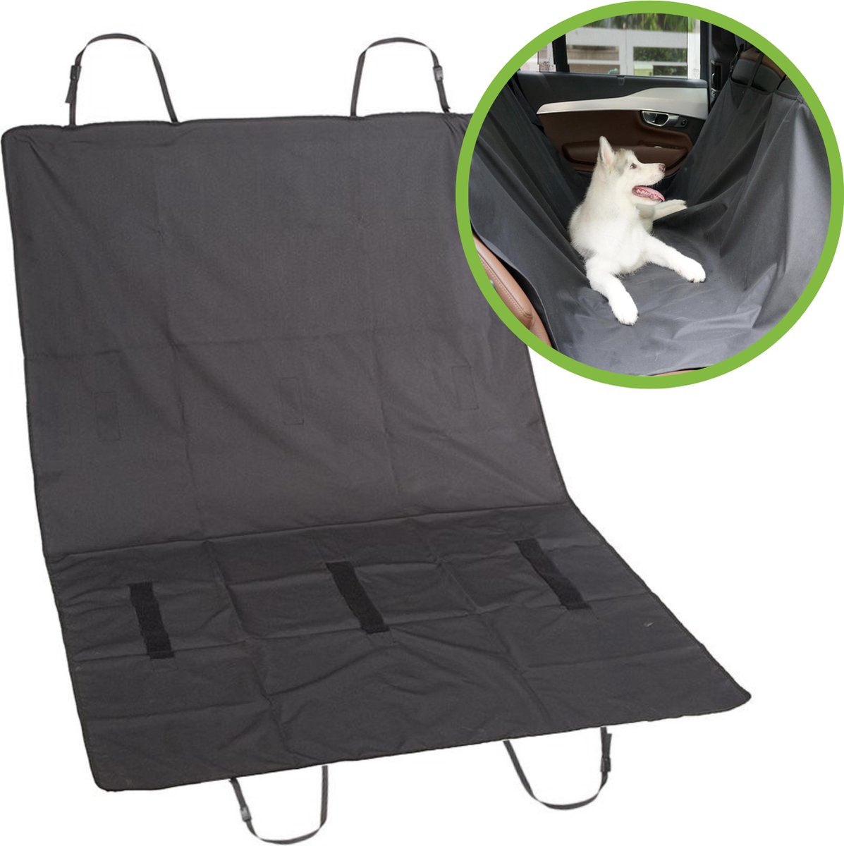 Topmast Auto Beschermhoes Classic – Hondendeken – Achterbankhoes – 125 x 150 cm – Voor de Achterbank / Autostoelen