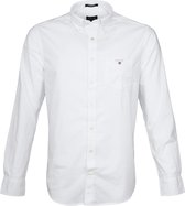 Gant Overhemd Broadcloth Wit - M - Heren - Regular-fit | bol.com