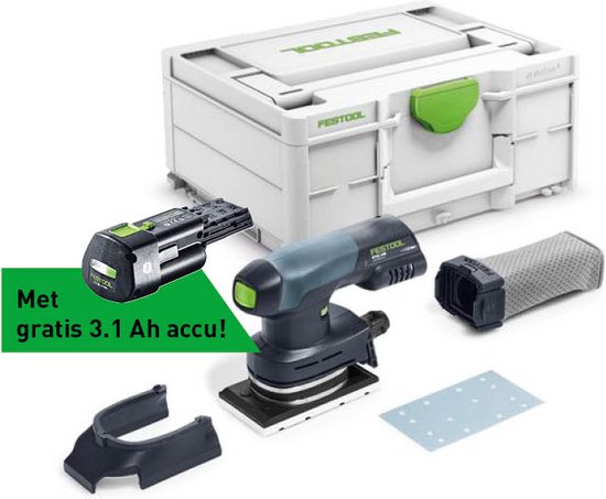 Festool RTSC 400-Basic-Promo 18V Li-Ion vlakschuurmachine set (1x 3,1Ah ...