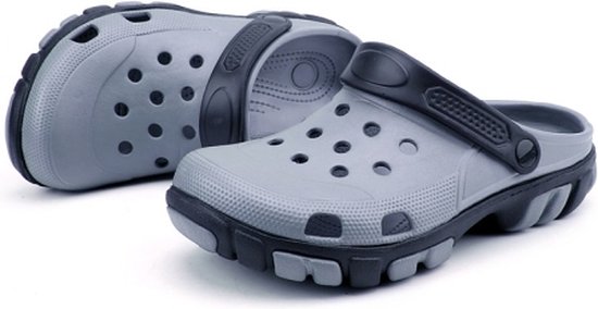 Lichtgewicht zachte en comfortabele schoenen met gaatjes voor heren kleur grijs bol