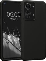 kwmobile telefoonhoesje geschikt voor OnePlus Nord 2T 5G - Hoesje met siliconen coating - Smartphone case in zwart