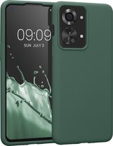 kwmobile telefoonhoesje geschikt voor OnePlus Nord 2T 5G - Hoesje met siliconen coating - Smartphone case in dennengroen