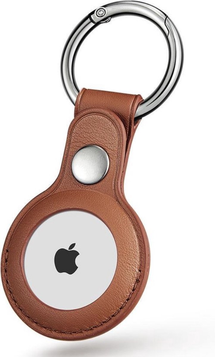 Protection cover || For Apple airtag || Real leather || Brown