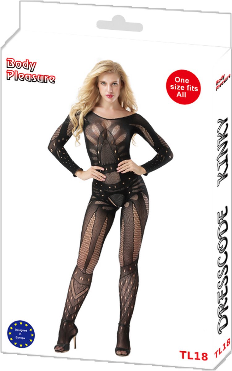 Goedkoopste Body Pleasure Strakke Uitdagende Bodystocking - One Size fits most