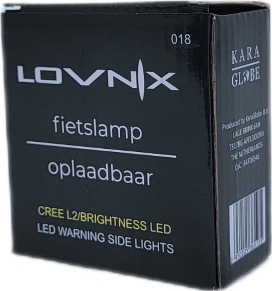 Lovnix - Oplaadbare Fietslamp LED Verlichting set - USB Oplaadbaar -  Fietslicht met... | bol.com