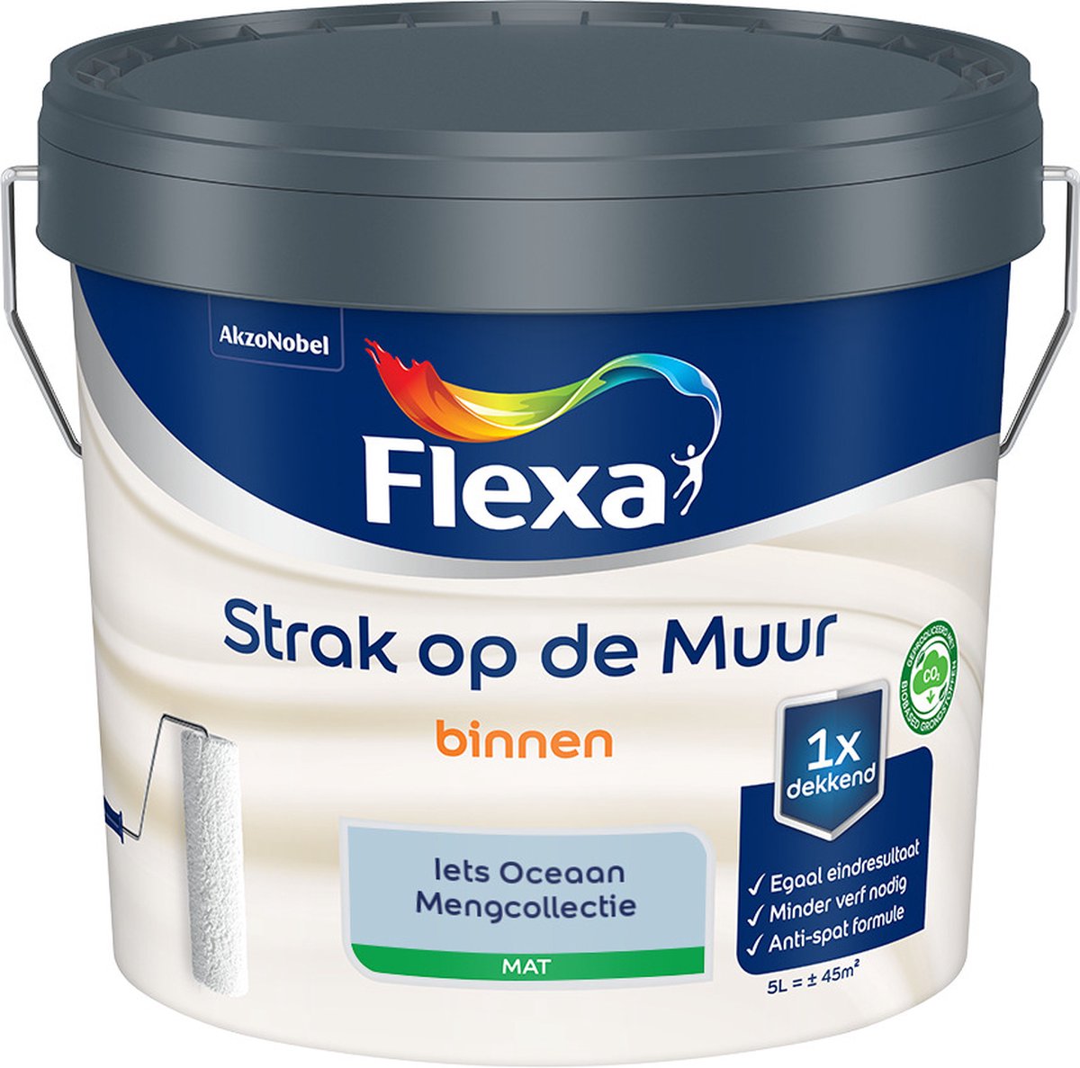 Flexa Strak op de muur - Muurverf - Mengcollectie - Iets Oceaan - 5 Liter