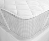 Homee matrasbeschermer wit 90x200 +30 cm - matrasoplegger - doorgestikt ademend bovenlaag
