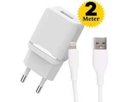 Phreeze 12W USB Power Adapter - Geschikt voor oudere iPhone - Oplader met Kabel 2 Meter