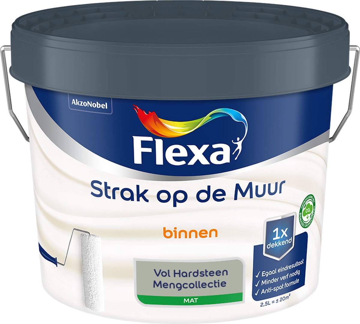 Flexa - Strak op de muur - Muurverf - Mengcollectie - Vol Hardsteen - 2,5 liter