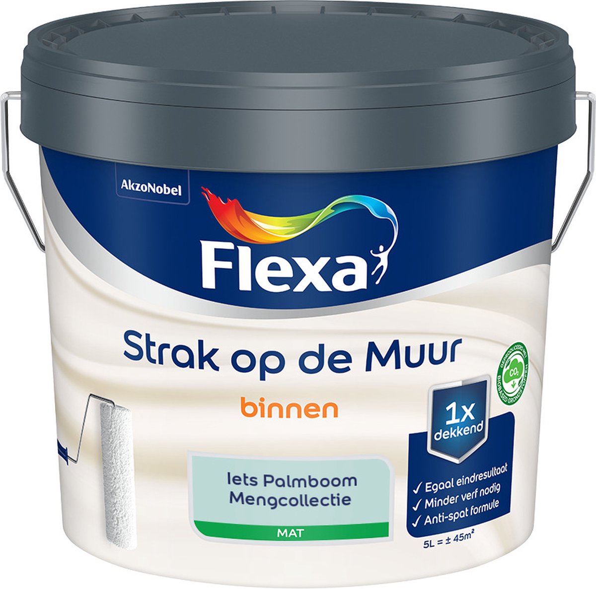 Flexa - Strak op de muur - Muurverf - Mengcollectie - Iets Palmboom - 5 Liter