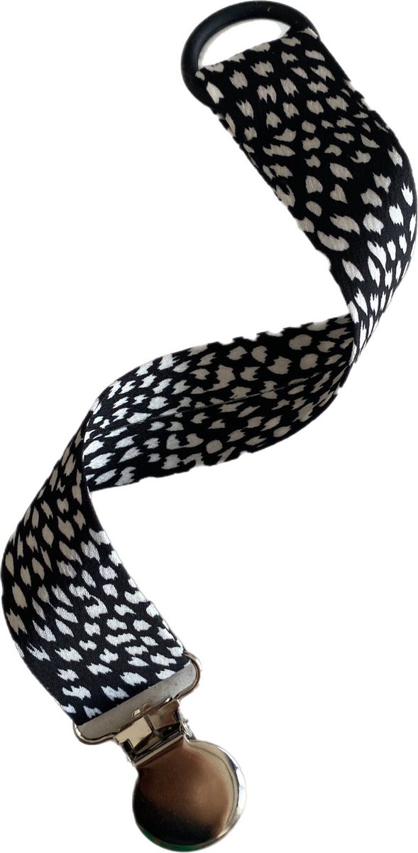 Goedkoopste Little Beauties - speenkoord - baby - print - kraamkado - babygift - zwart/wit