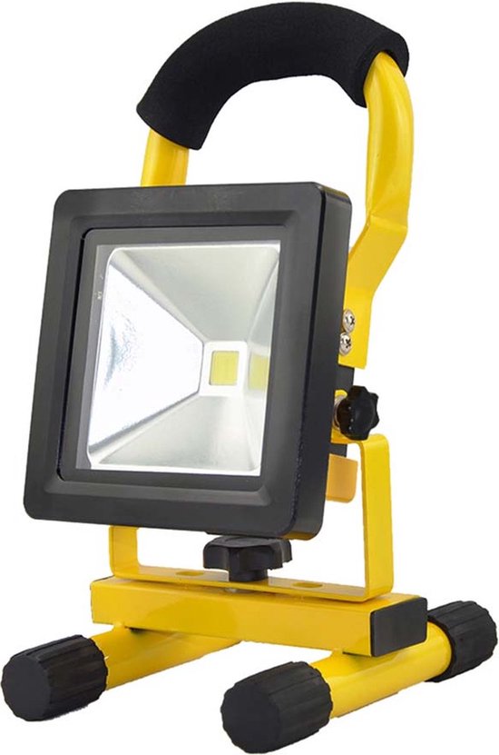 Lampe de chantier LED Imtex rechargeable sur batterie - 10 Watt - Avec  piquet de terre | bol.com
