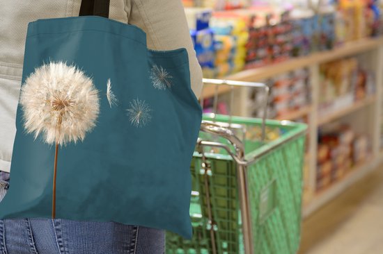 MuchoWow® Sac à bandoulière - Sac de plage - Big Shopper - Sac de courses - Pissenlit - Graines - Couleur - 45x45 cm - Sac en coton