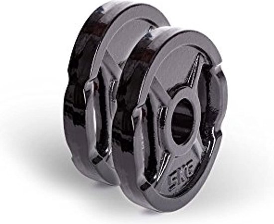 Halterset 100 kg Gripper Gietijzer Rubber Coating - Veersluiting 30 mm Halterset 100 kg Gripper Gietijzer Rubber Coating - Veersluiting 30 mm
