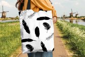 Sac bandoulière - Sac de plage - Shopper Ressorts - Zwart Wit - Motif - 40x50 cm - Sac en coton