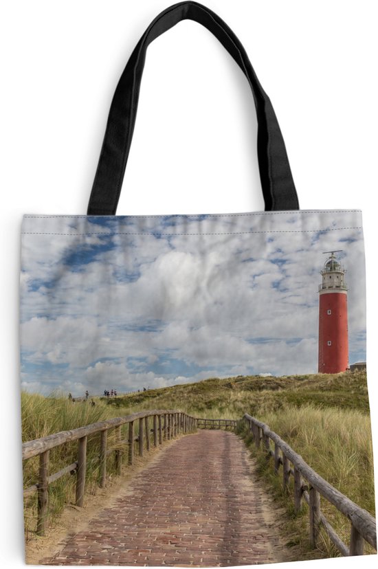 Sac Bandoulière - Sac de Plage - Shopper Chemin du Phare dans les Dunes - 40x40 cm - Sac Coton