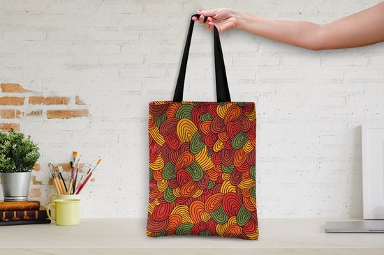 MuchoWow® Sac bandoulière - Sac de plage - Big Shopper - Sac shopping - Abstrait - Boho - Motifs - Automne - 40x50 cm - Sac en coton