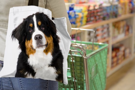 Sac bandoulière - Sac de plage - Shopper Portrait photo d'un bouvier Berner - 45x45 cm - Sac en coton
