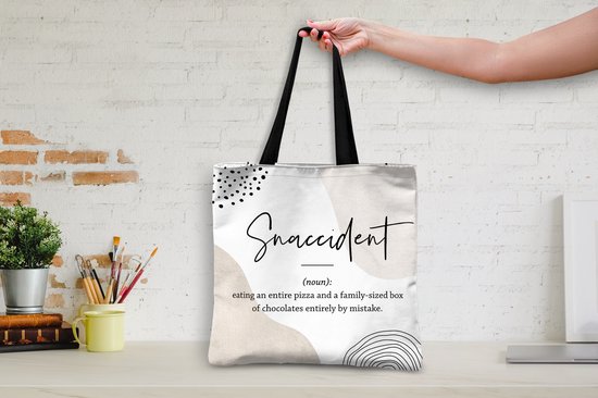 Sac Bandoulière - Sac De Plage - Proverbes Shopper - Snacccident - Citations - Dictionnaire - Définition Snaccident - 40x40 cm - Sac Coton